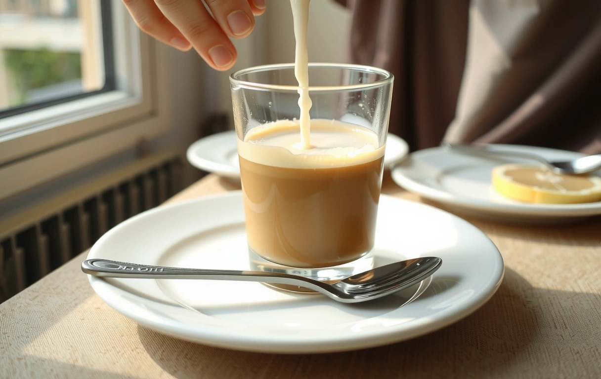 Frische Milch-Alternative in Kaffee